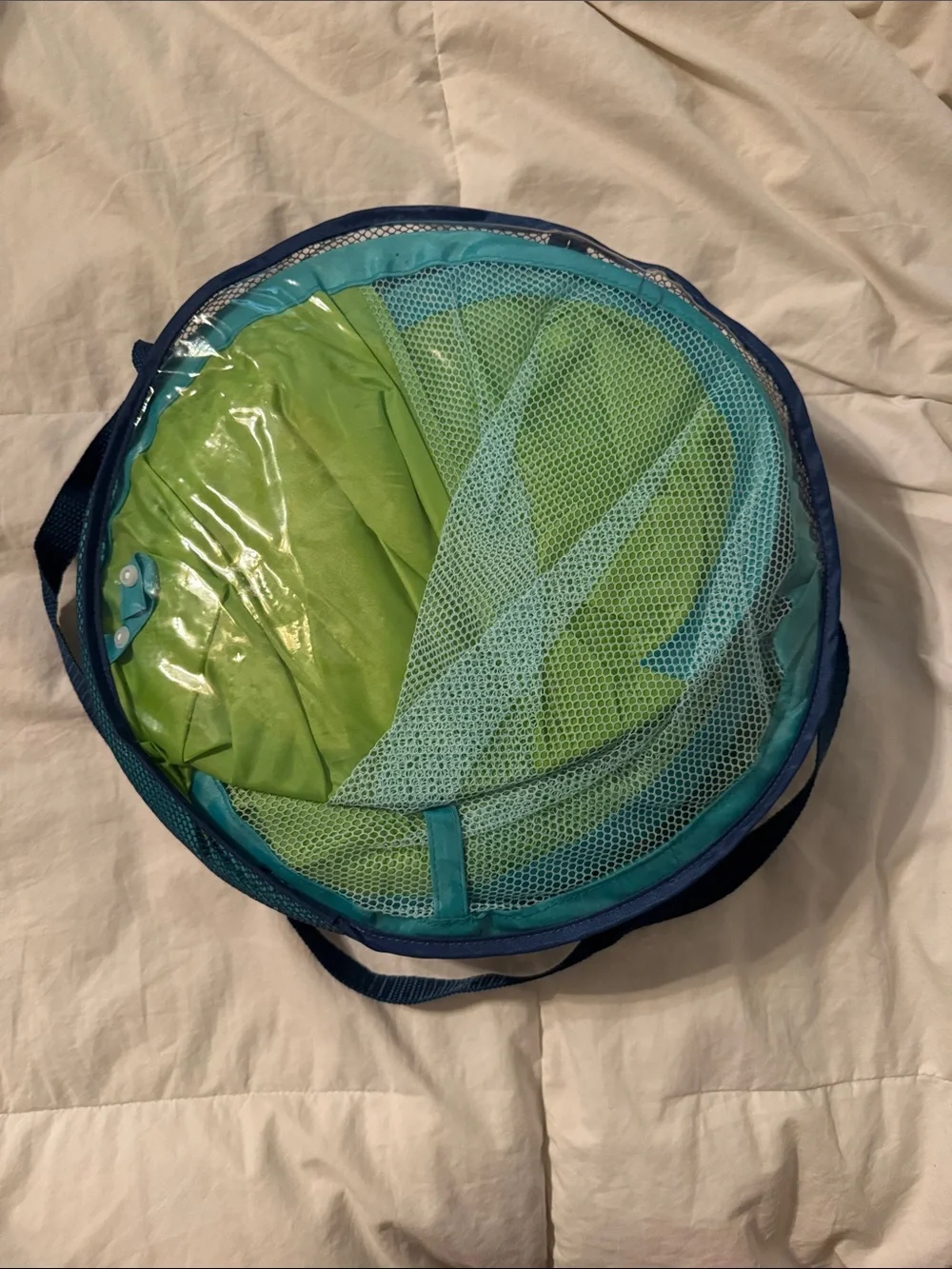 Baby Spring Float Canopy Seat - Green/Blue